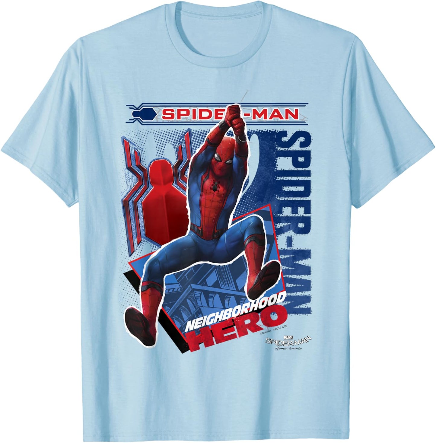 Marvel Spider-Man Homecoming Coming In Hot! Graphic T-Shirt - T-Shirt | Light Blue