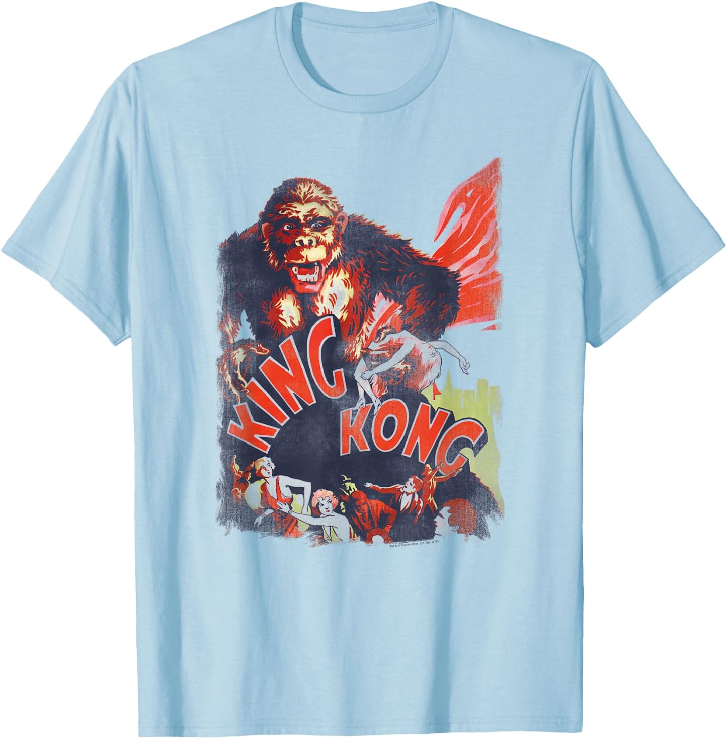 King Kong You Better Run T-Shirt - T-Shirt | Light Blue