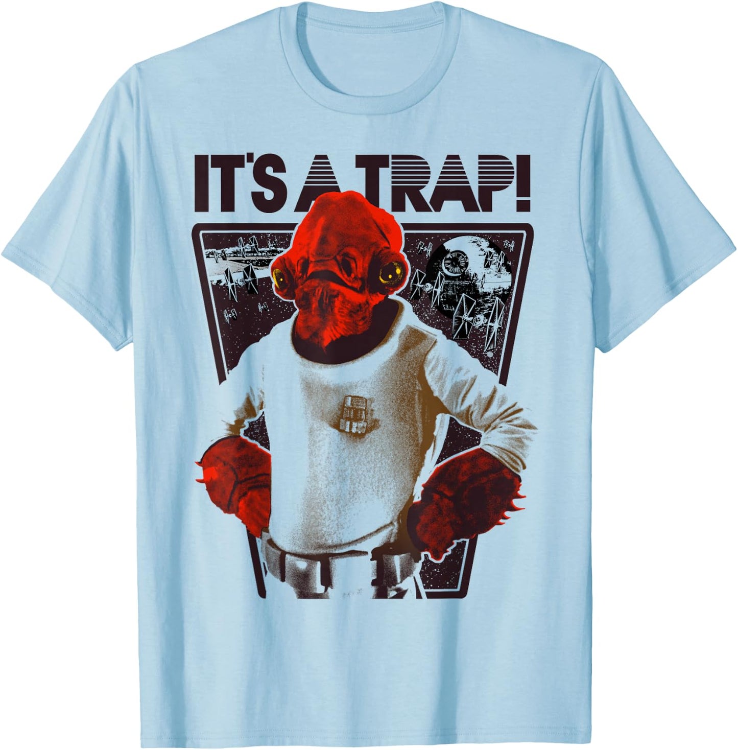 Star Wars Admiral Ackbar It's a Trap! T-Shirt - T-Shirt | Light Blue