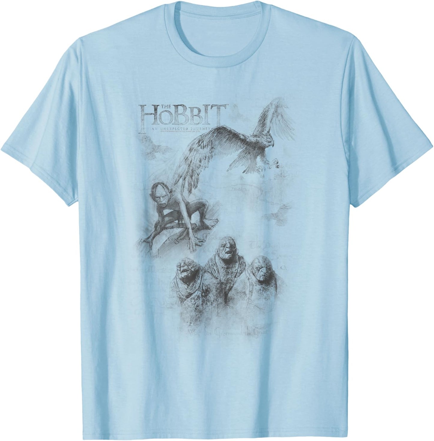 Hobbit Sketches T Shirt T-Shirt - T-Shirt | Light Blue