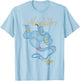 Disney Aladdin Distressed Genie Floating T-Shirt - T-Shirt | Light Blue