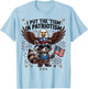 I Put the Tism in Patriotism Funny Autism Meme Raccoon Eagle T-Shirt - T-Shirt | Light Blue