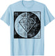 Black And White Rough Diamond T-Shirt - T-Shirt | Light Blue