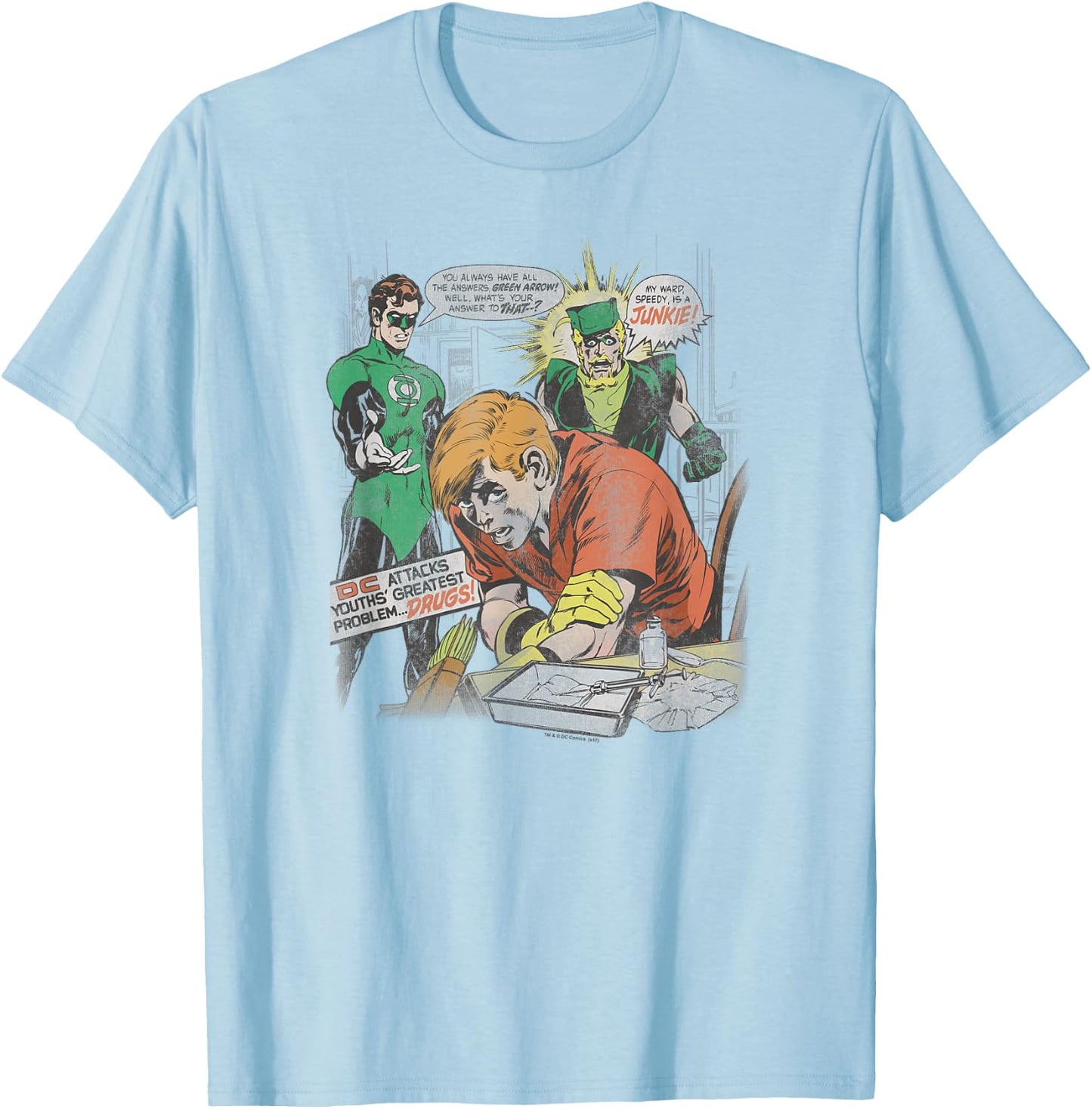 Green Lantern Speedy Junkie T-Shirt - T-Shirt | Light Blue