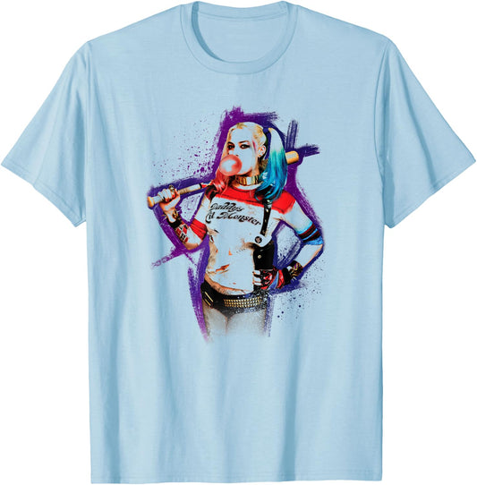 Suicide Squad Harley Quinn Bubble T Shirt T-Shirt - T-Shirt | Light Blue