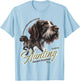 German Wirehaired Pointer Hunting Dog GWP T-Shirt - T-Shirt | Light Blue
