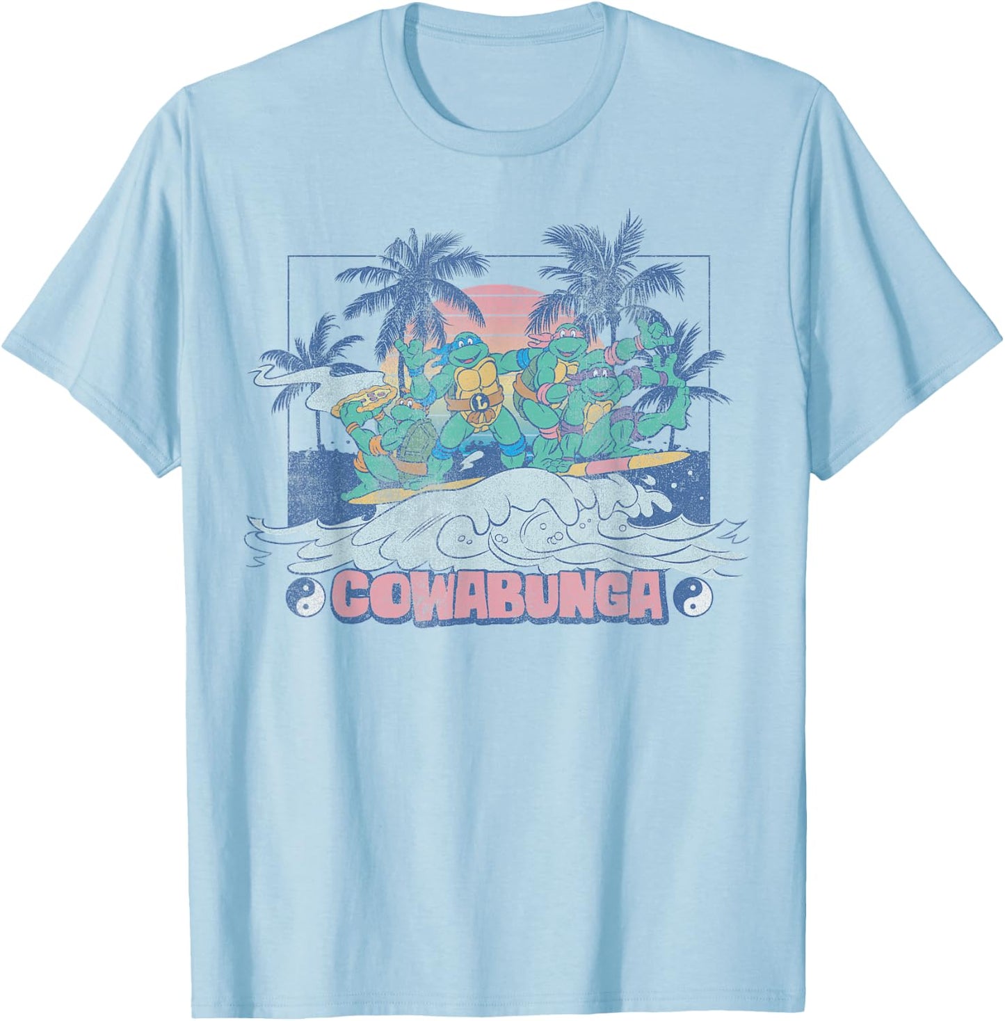 Teenage Mutant Ninja Turtles Ying Yang Cowabunga -Shirt T-Shirt - T-Shirt | Light Blue