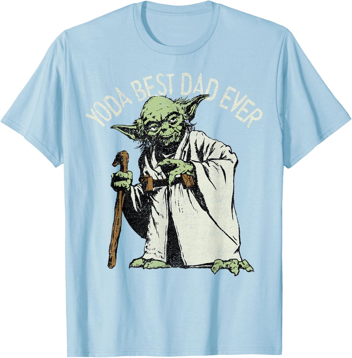 Star Wars Yoda Best Dad Ever Graphic C2 T-Shirt - T-Shirt | Light Blue