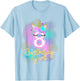 8th Unicorn Birthday Girl eight years old party gift T-Shirt - T-Shirt | Light Blue