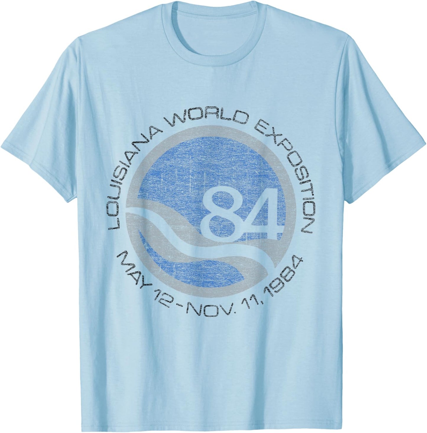 Cool Vintage 1984 World Fair Louisiana T-Shirt - T-Shirt | Light Blue
