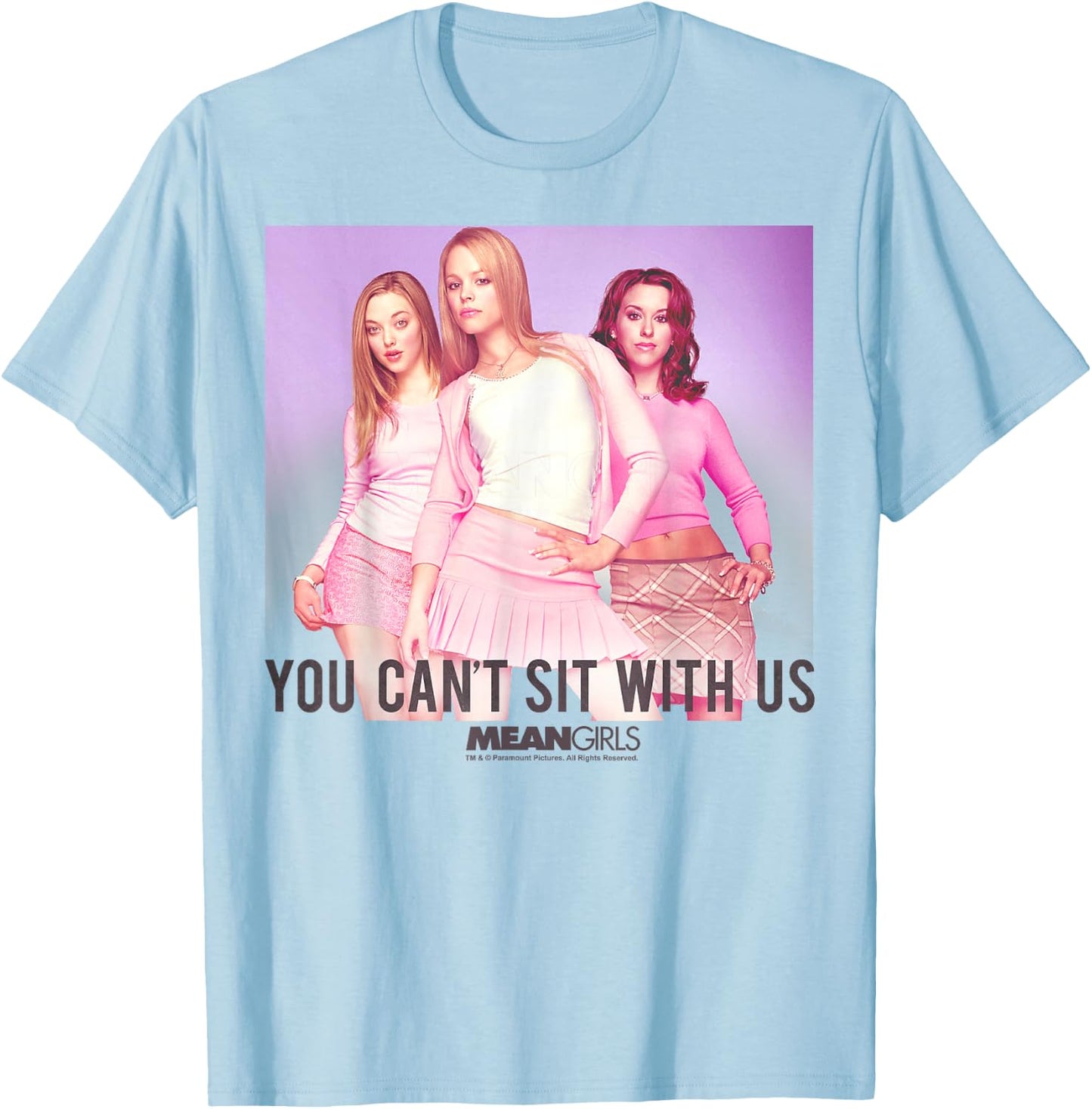 Mean Girls You Can't Sit with Us Plastic Group T-Shirt - T-Shirt | Light Blue