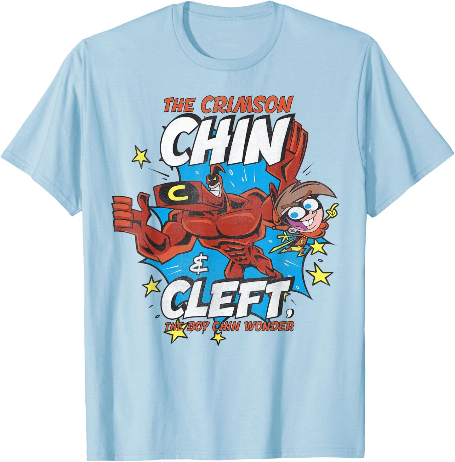 Nickelodeon The Crimson Chin And Cleft, The Boy Wonder T-Shirt - T-Shirt | Light Blue