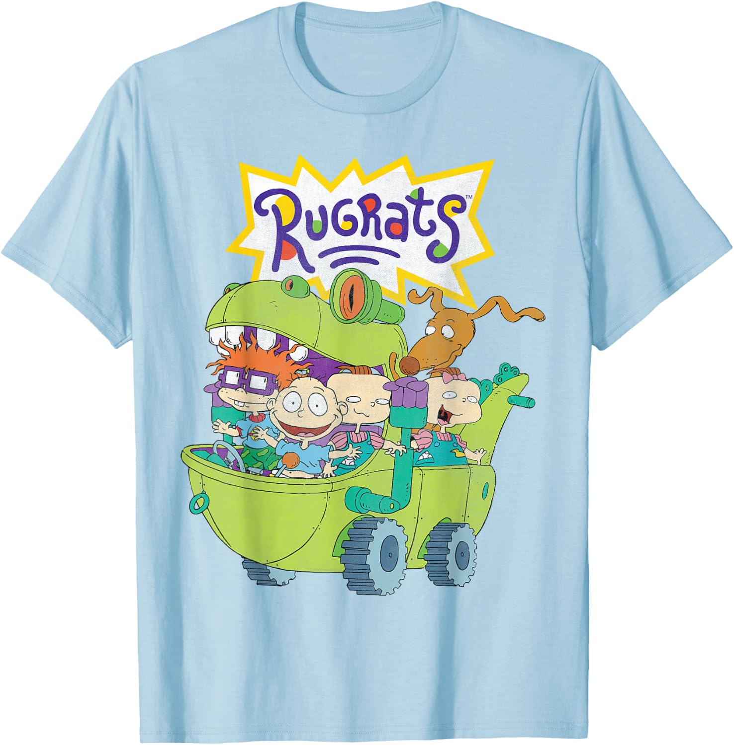 Nickelodeon Rugrats Reptar Wagon Logo T-Shirt - T-Shirt | Light Blue