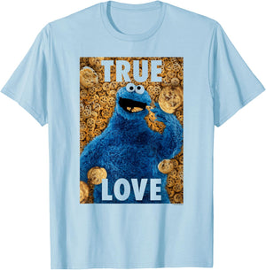 Sesame Street Cookie Monster Beautiful Cookies T-Shirt - T-Shirt | Light Blue
