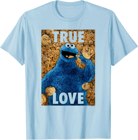 Sesame Street Cookie Monster Beautiful Cookies T-Shirt - T-Shirt | Light Blue