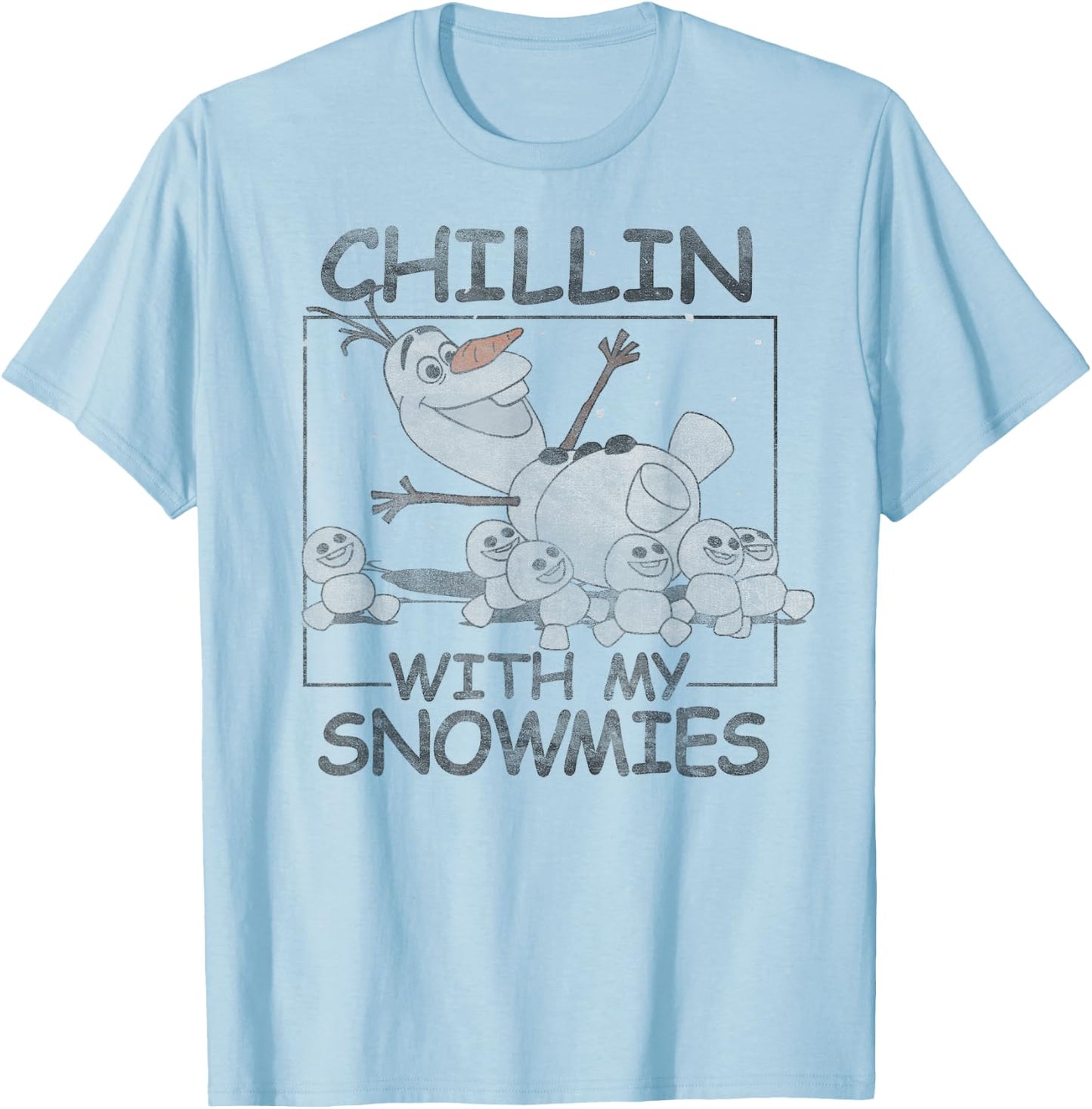 Disney Frozen Olaf Chillin with My Snowmies Portrait Small T-Shirt - T-Shirt | Light Blue