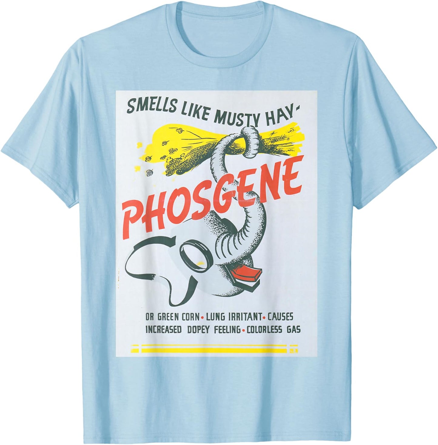 Vintage poster - Phosgene Retro T-Shirt - T-Shirt | Light Blue