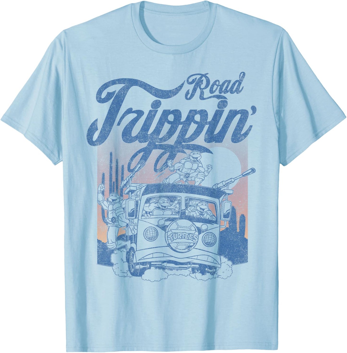 Teenage Mutant Ninja Turtles Vintage Road Squad T-Shirt - T-Shirt | Light Blue