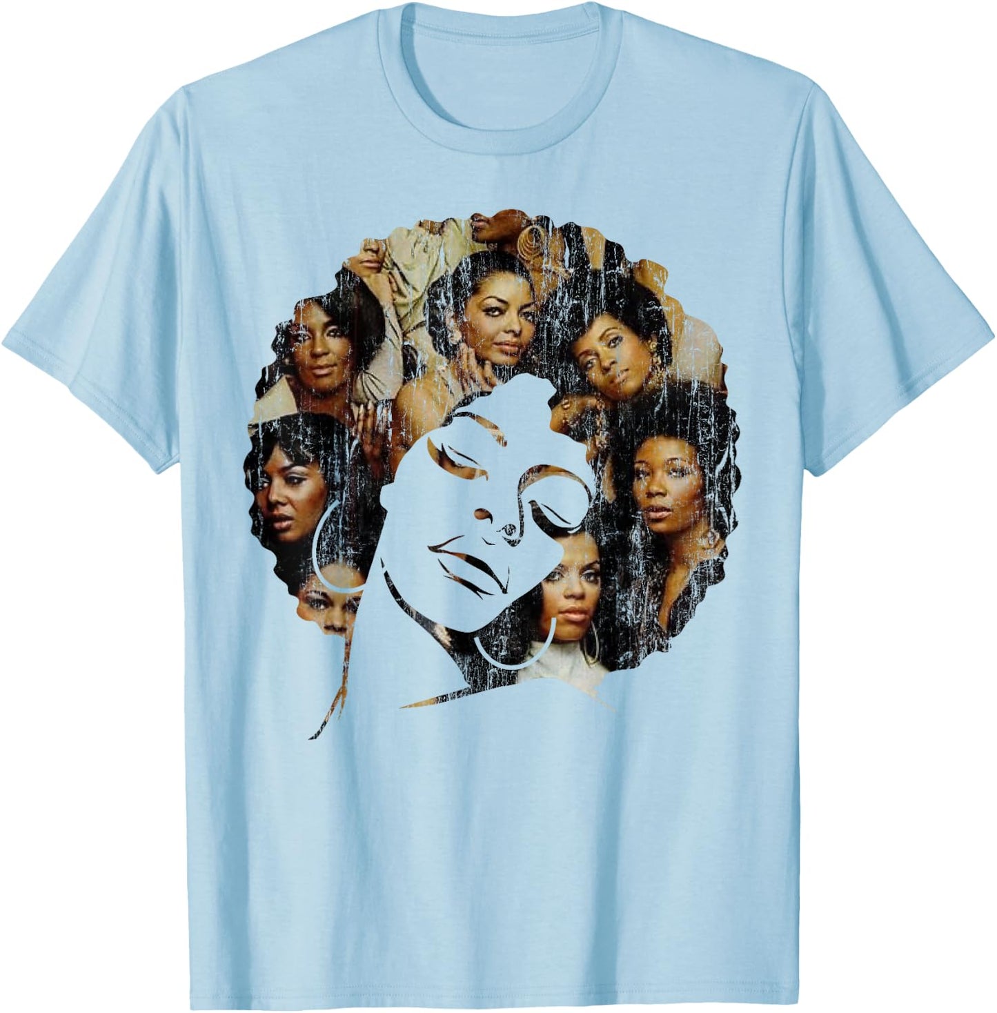 Strong Afro Black Women Shirt - Melanin Poppin Men Women T-Shirt - T-Shirt | Light Blue