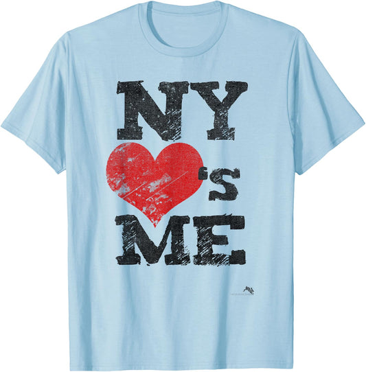 NY Loves Me with Heart for New York City T-Shirt - T-Shirt | Light Blue