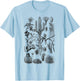 Vintage Cactus Chart Botanical Saguaro Cactus retro Desert T-Shirt - T-Shirt | Light Blue