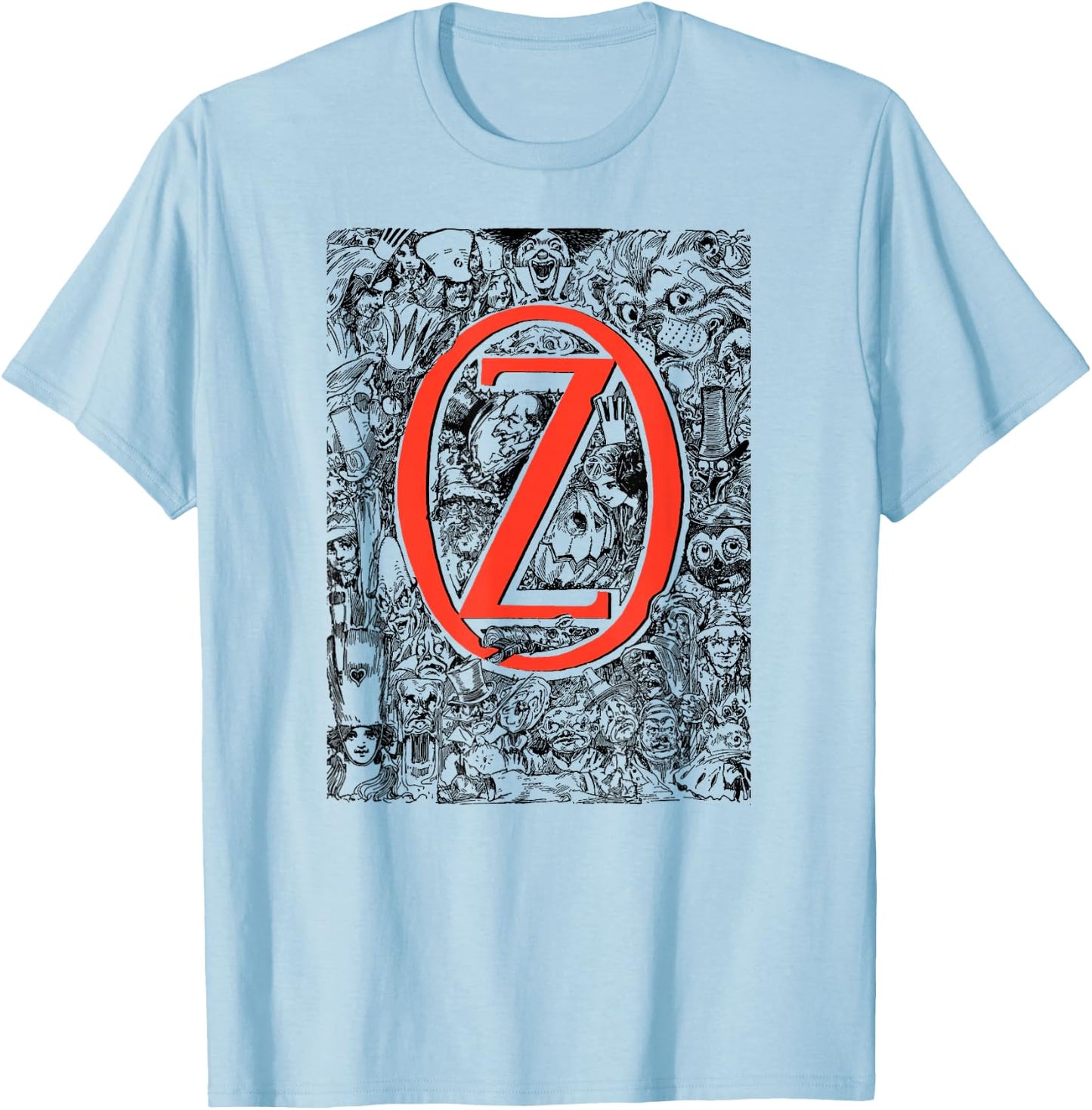 Retro Land of OZ Character Montage Wizard of OZ T-Shirt - T-Shirt | Light Blue