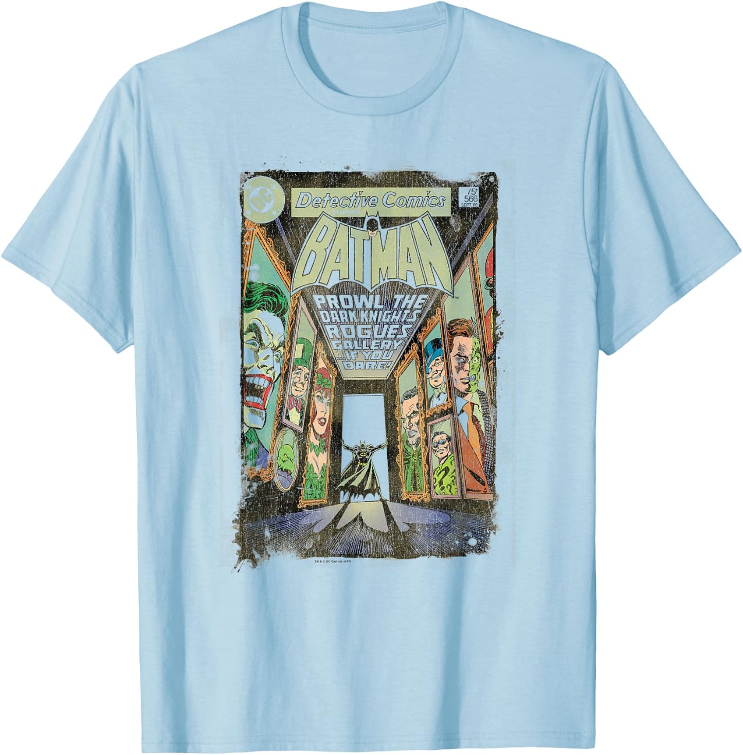Batman Rogues Gallery Cover T Shirt T-Shirt - T-Shirt | Light Blue