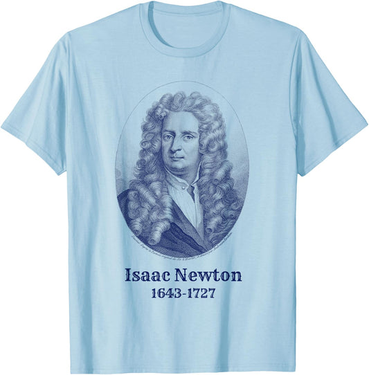 Isaac Newton . Isaac Newton Science Astronomy T-Shirt - T-Shirt | Light Blue