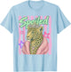 Spoiled Leopard Queen Crown Feline Design T-Shirt - T-Shirt | Light Blue