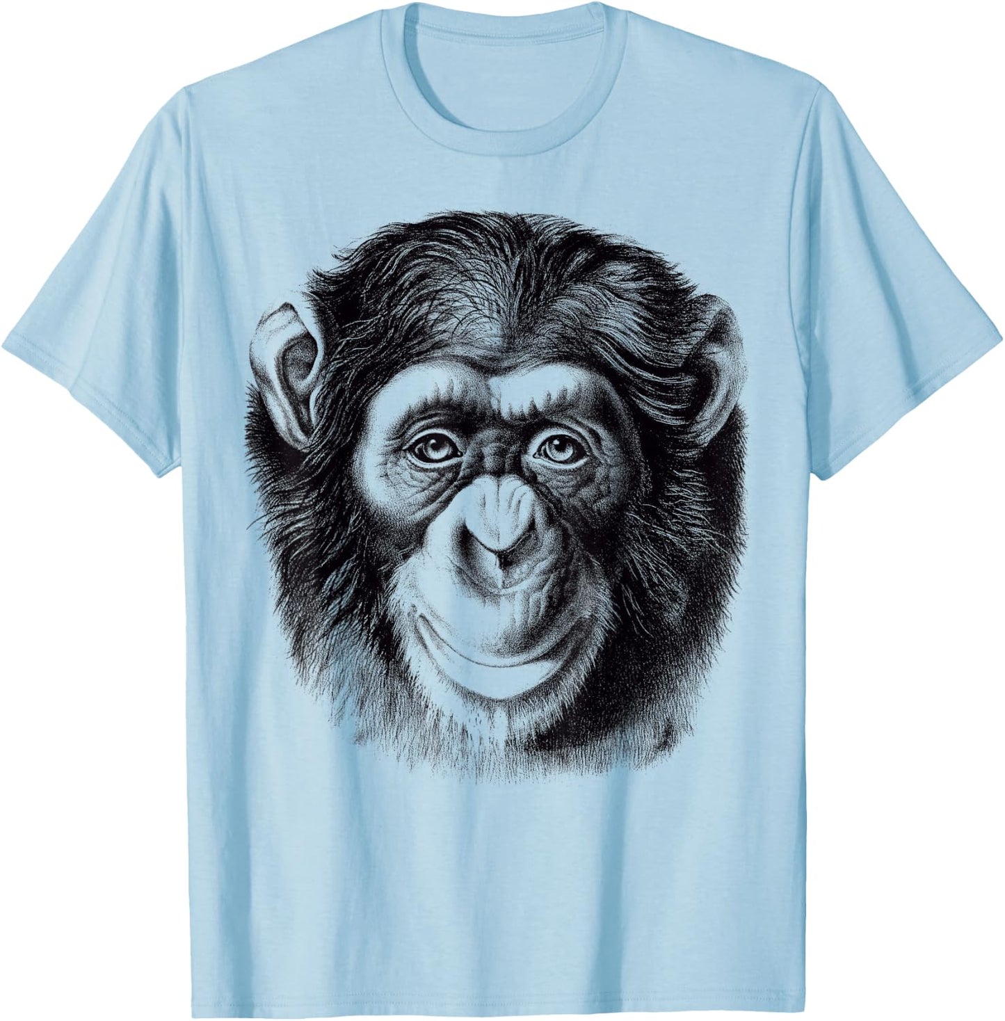 Chimpanzee Monkey Cool Chimpanzee T-Shirt - T-Shirt | Light Blue