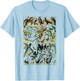 Bird Nature Birding Watcher Ornithology chart Types of birds T-Shirt - T-Shirt | Light Blue