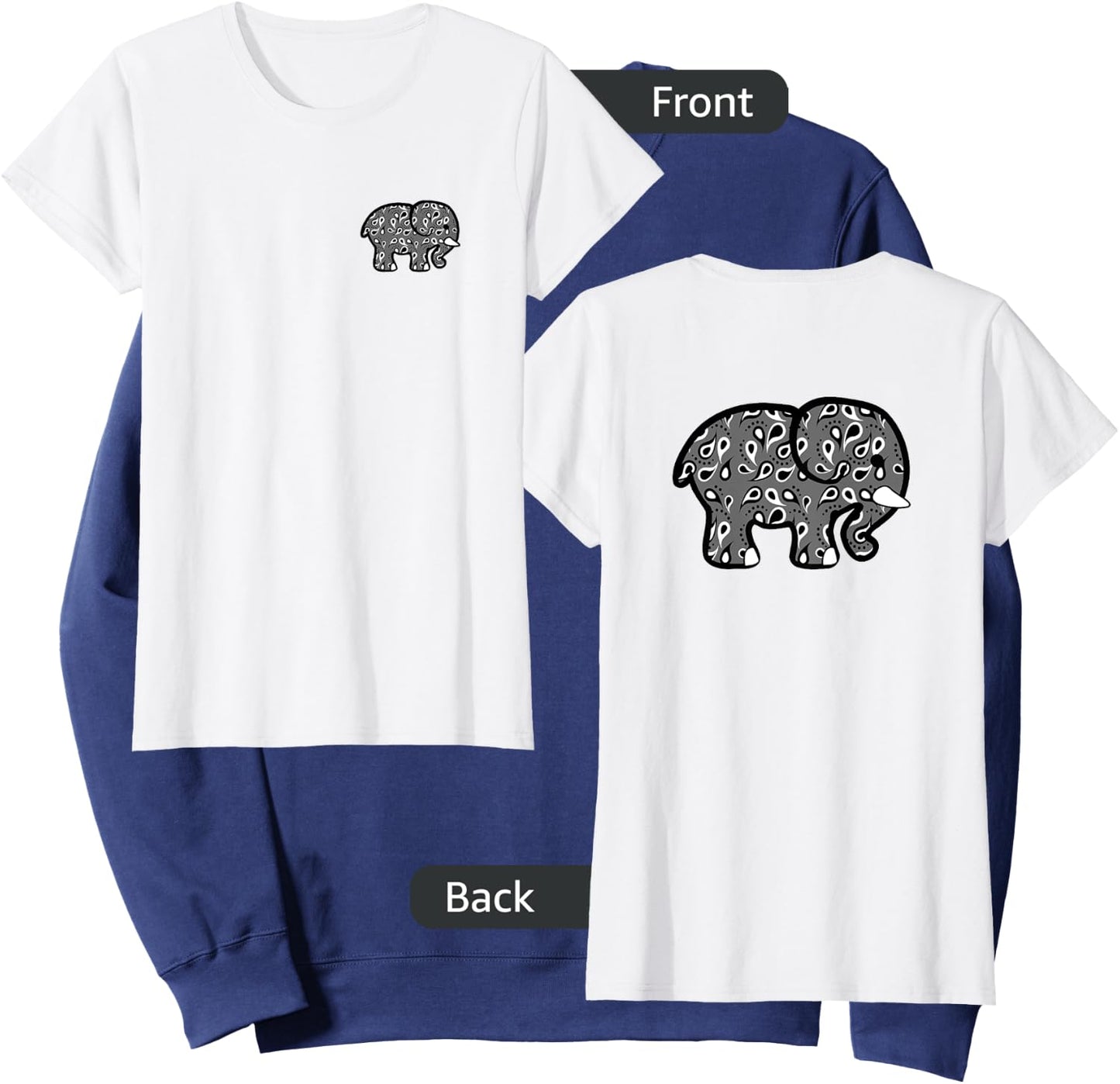 Elephant Ivory Cute Stylish Girls Gift Novelty Sweatshirt - Sweatshirt | Navy