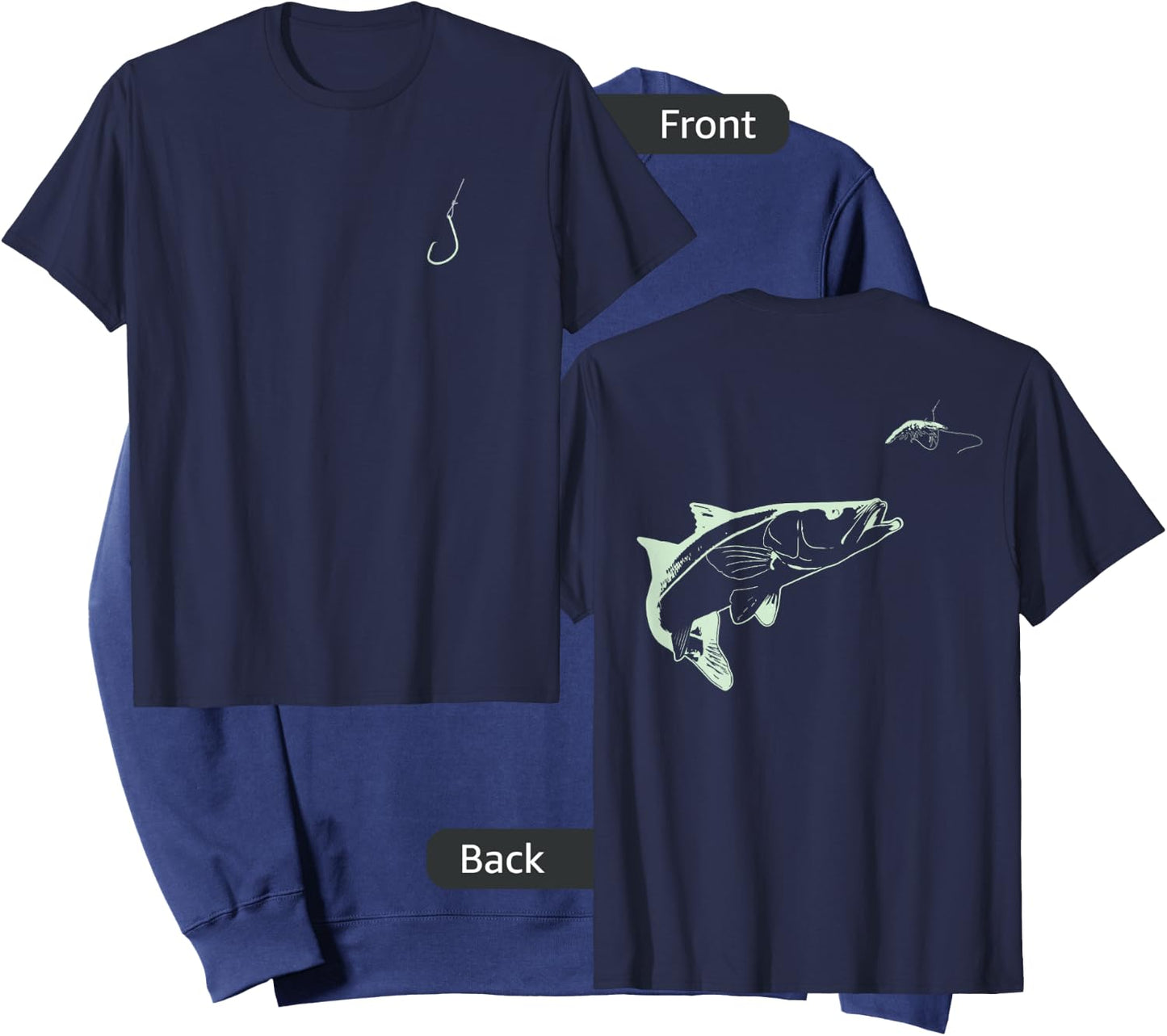 Snook Eating Shrimp Fishing Angler Sweatshirt - Sweatshirt | Navy