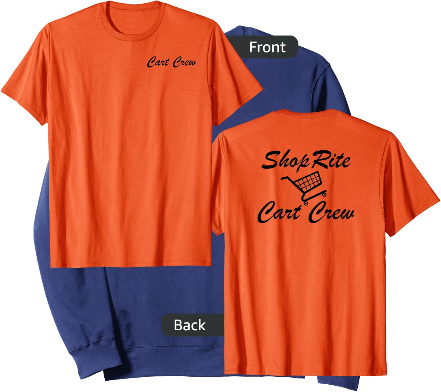 ShopRite Cart Crew Shopping Cart Patrol Shirt Orange Sweatshirt - Sweatshirt | Navy