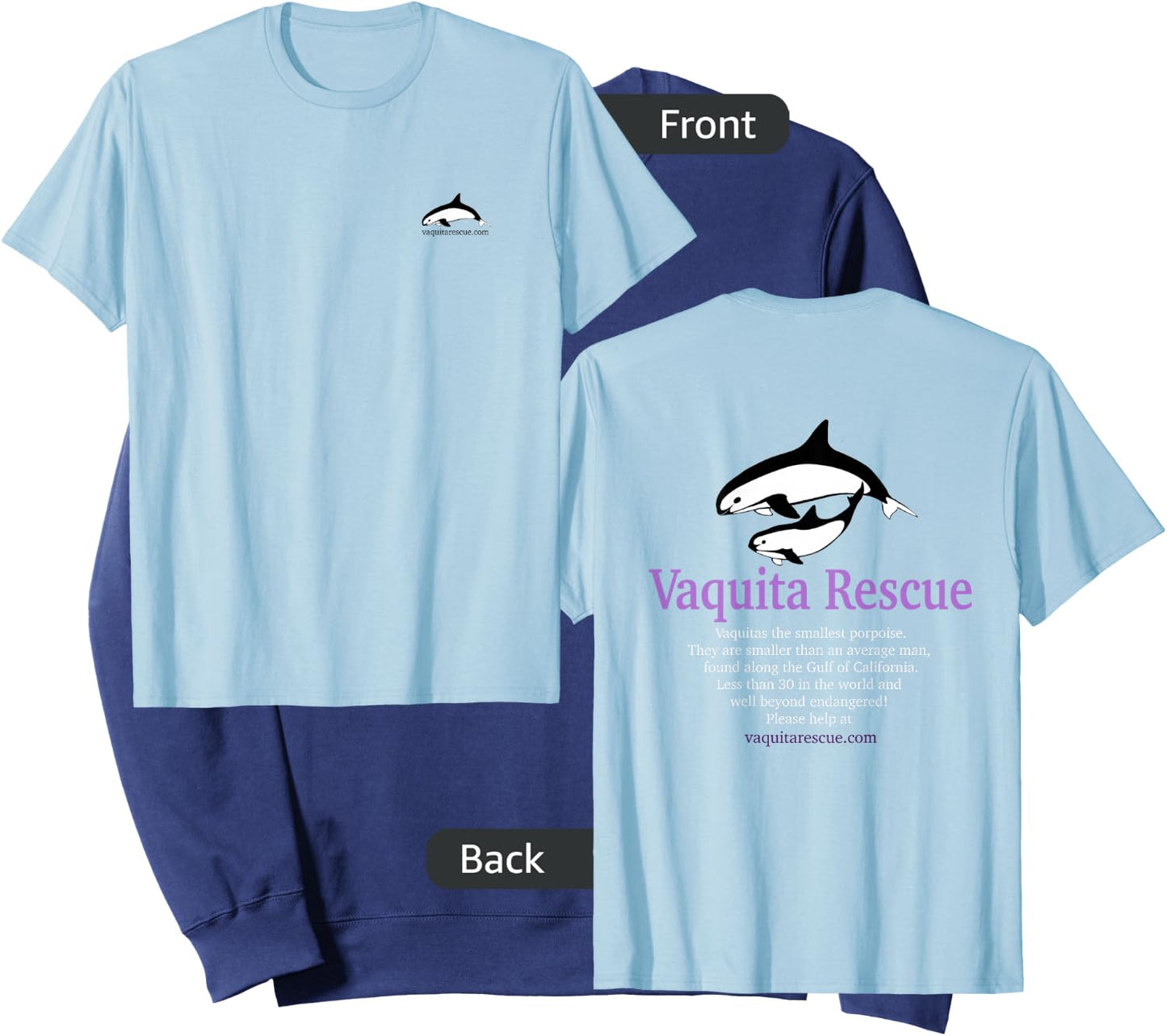 Vaquita Porpoise Dolphin Rescue Endangered Animal T Shirt Sweatshirt - Sweatshirt | Navy