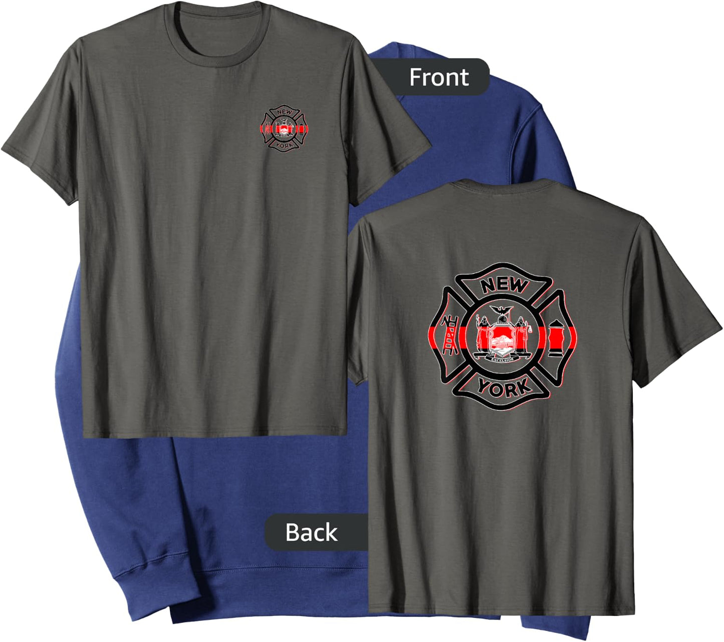 New York Fire Police Department Firefighters Firemen Sweatshirt - Sweatshirt | Navy