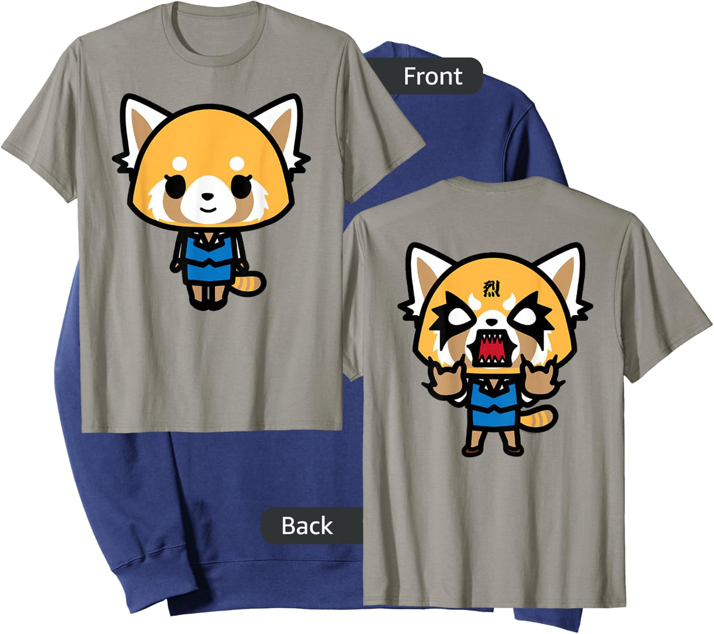 Aggretsuko Sweet Front and Rage Back Shirt Sweatshirt - Sweatshirt | Navy