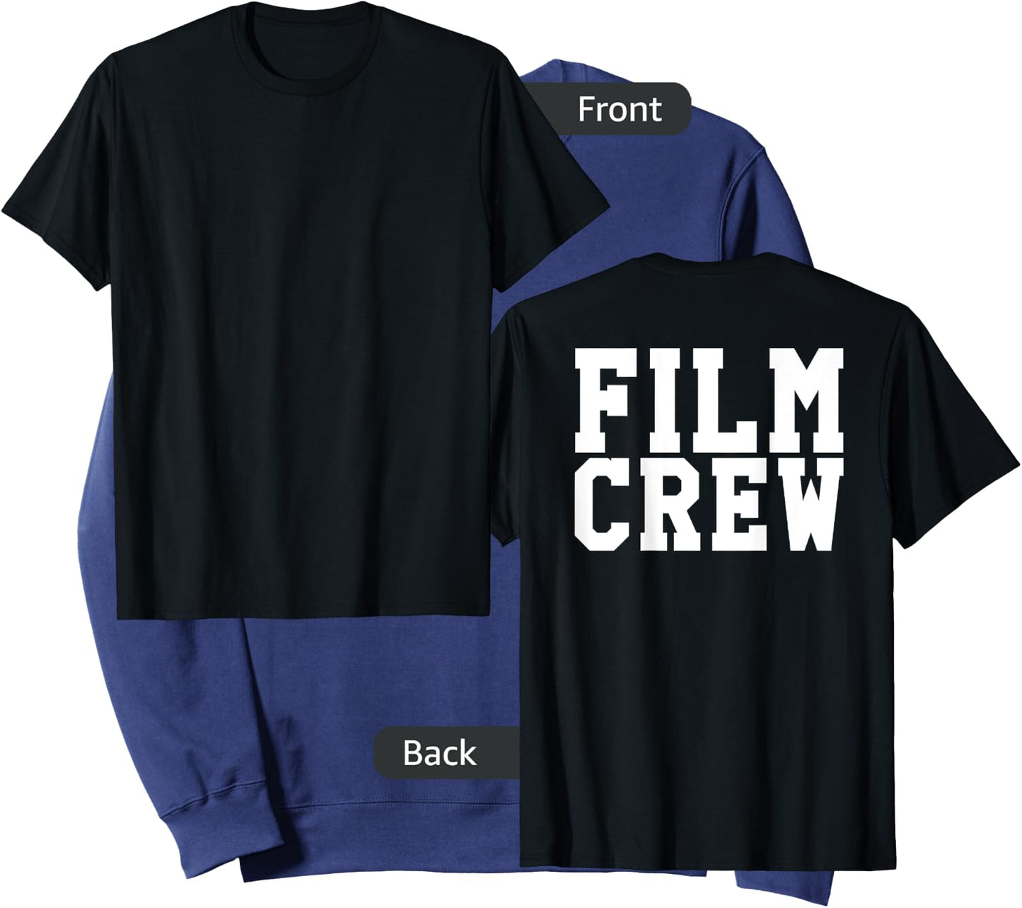 BACK ONLY Film Crew TV Camera Production Shirt Sweatshirt - Sweatshirt | Navy
