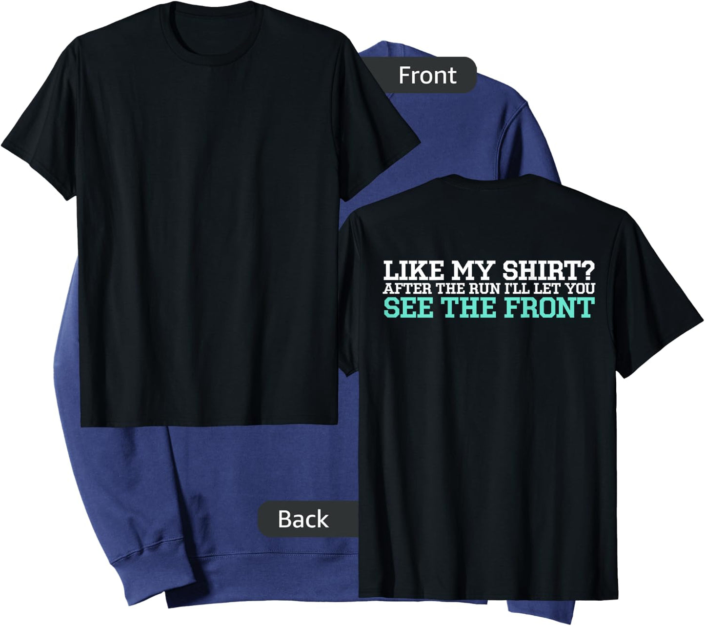 Cross Country Running Shirt With Back Print - Funny XC Shirt Sweatshirt - Sweatshirt | Navy