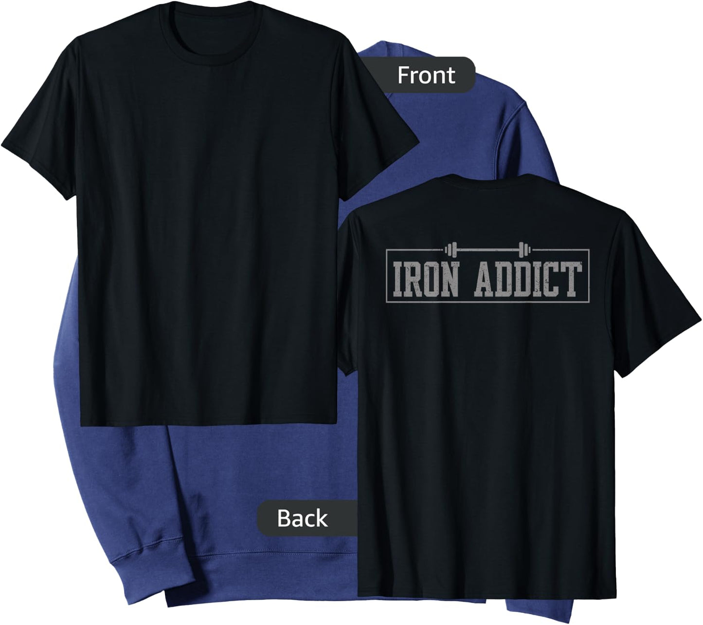 Iron Addict Gym Fitness Lifting Bodybuilder Workout Sweatshirt - Sweatshirt | Navy