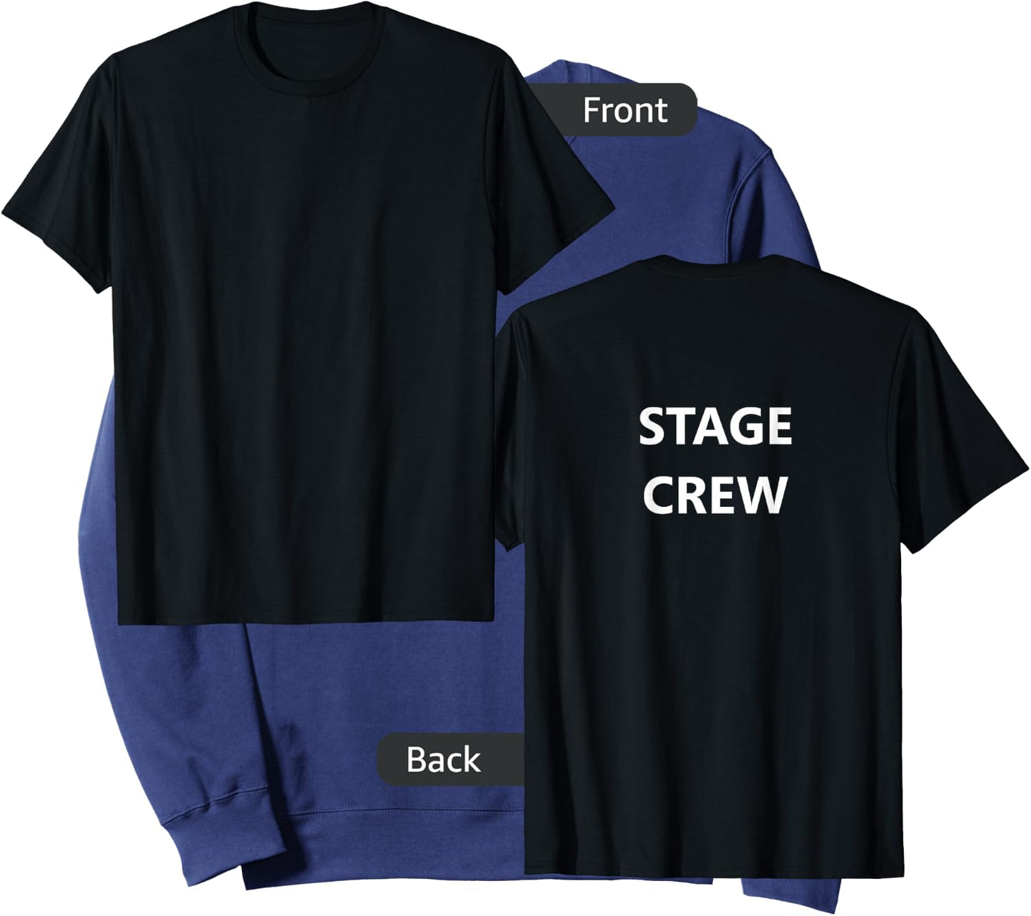 Stage Crew Movie Film Staff Job TV Show (BACK-PRINTED ONLY) Sweatshirt - Sweatshirt | Navy