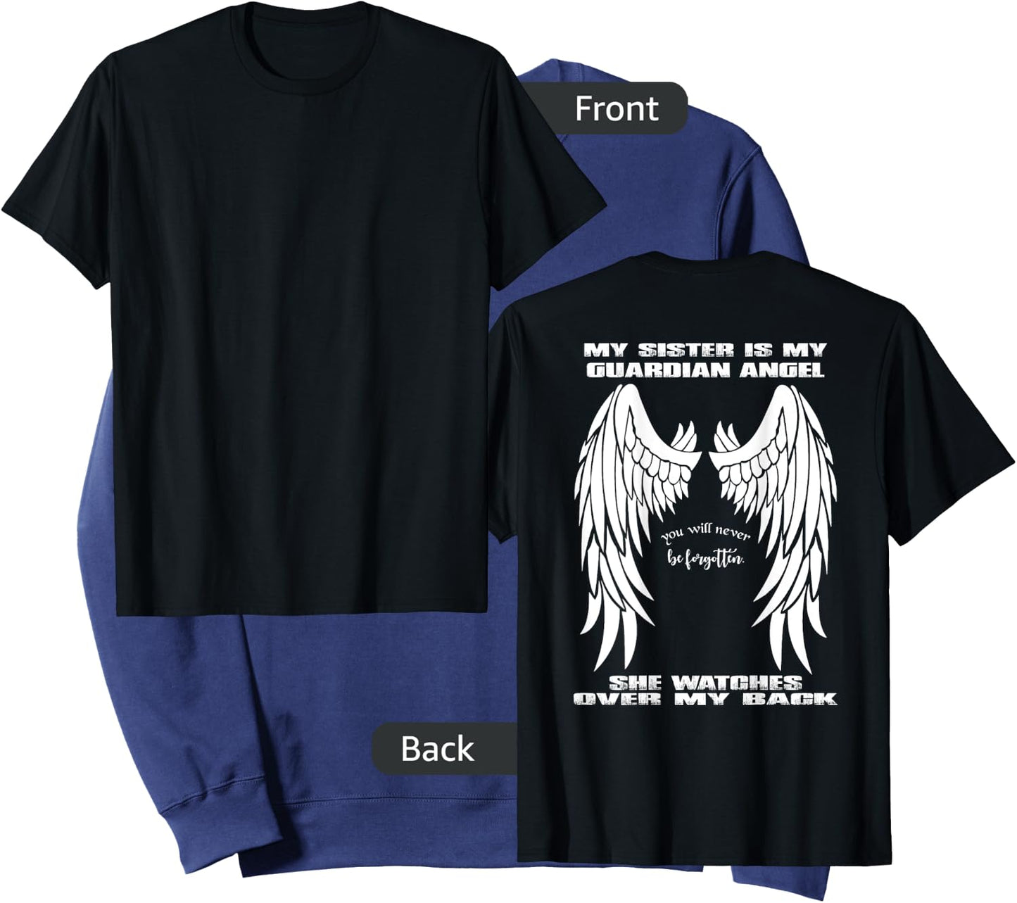 Guardian Angel Shirt - My Sister Is My Guardian Angel Sweatshirt - Sweatshirt | Navy