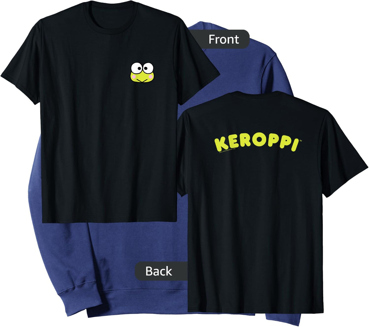 Keroppi Front and Back Logo Shirt Sweatshirt - Sweatshirt | Navy