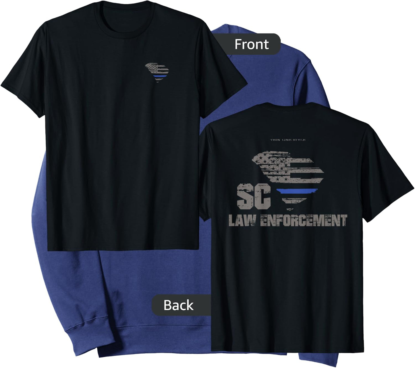 South Carolina Police, Law Enforcement Thin Blue Line Shirt Sweatshirt - Sweatshirt | Navy
