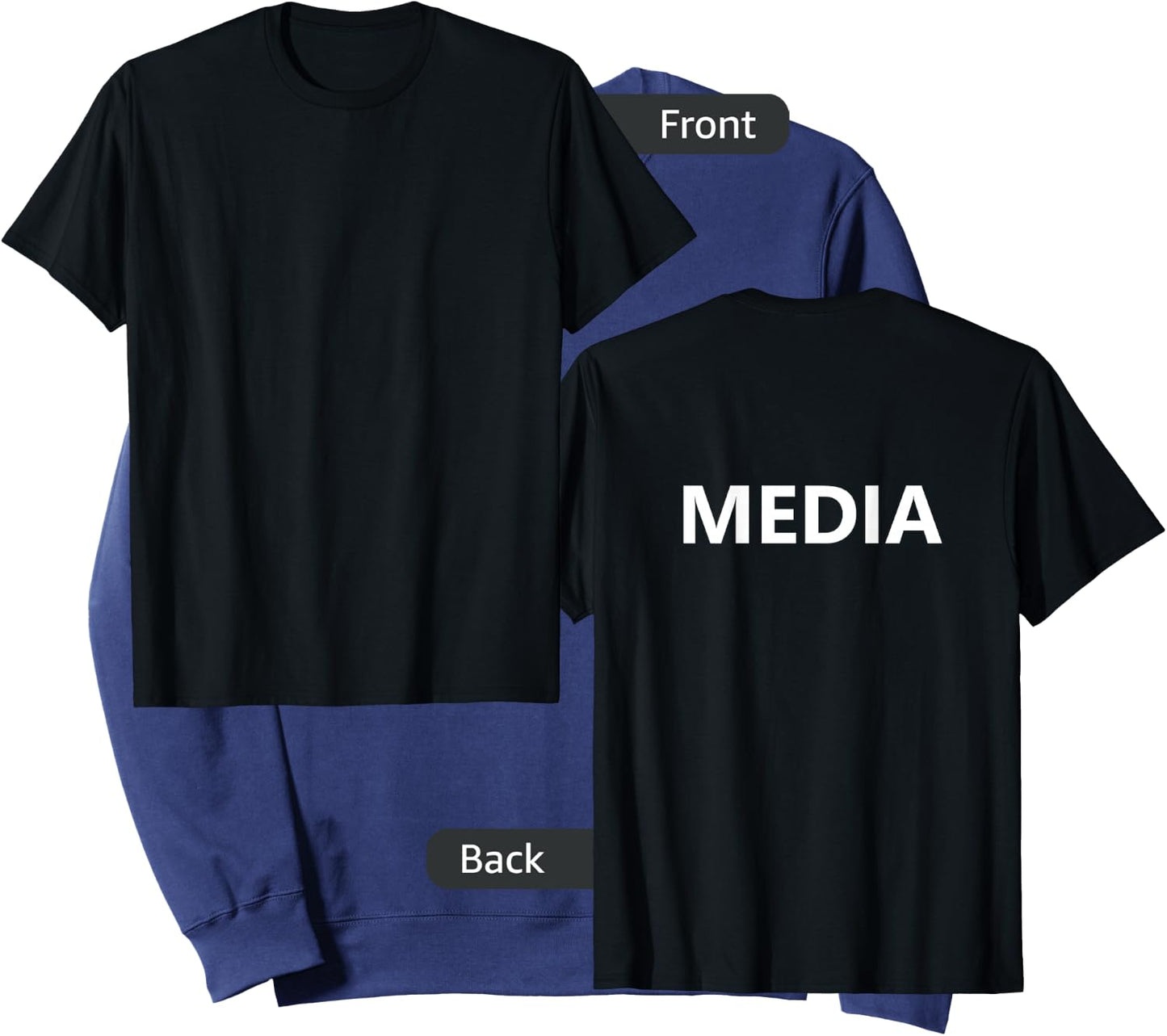 Media Staff Job Camera Guy Reporter Journalist (Back Print) Sweatshirt - Sweatshirt | Navy