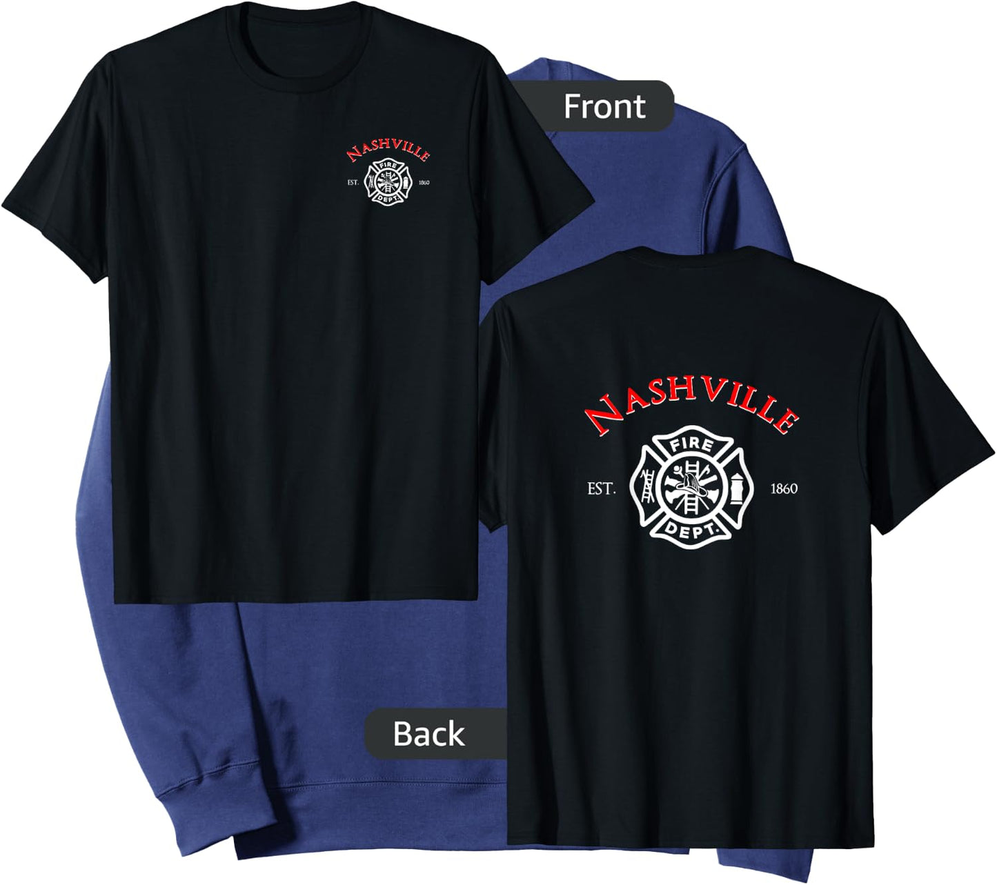 City of Nashville Fire Rescue Tennessee Firefighter Sweatshirt - Sweatshirt | Navy