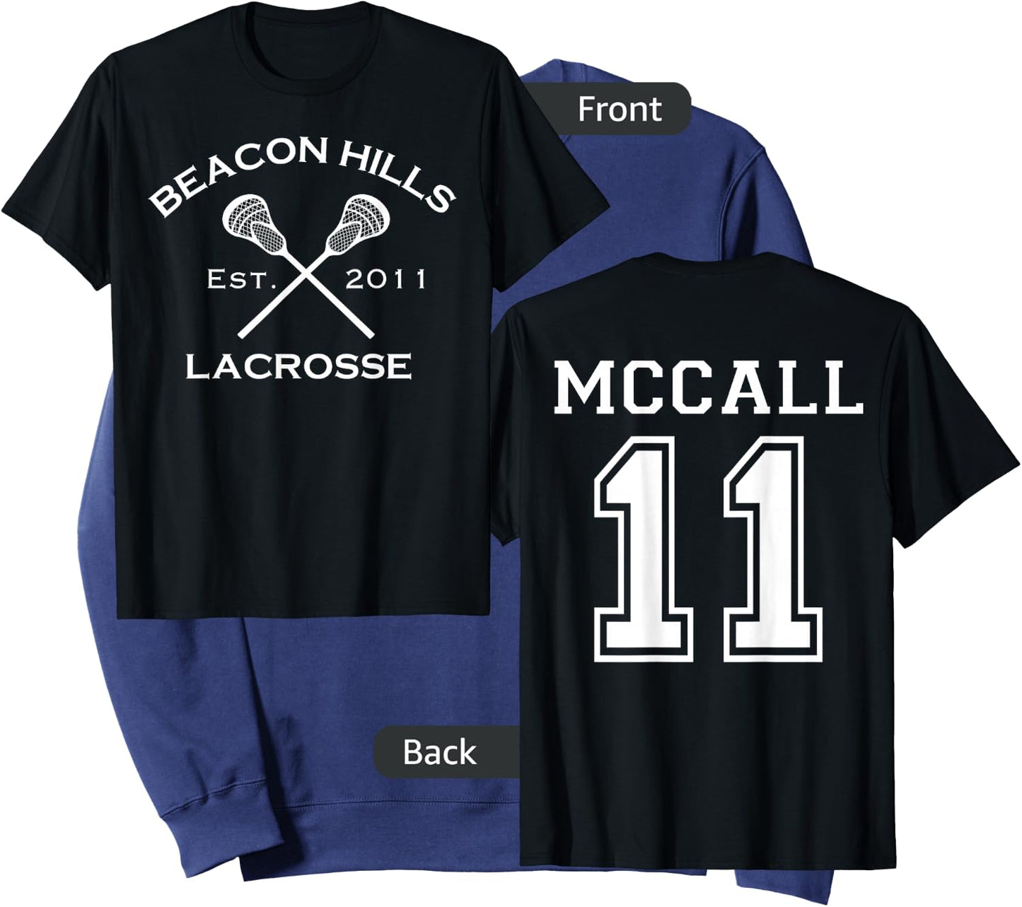 Beacon Hills Lacrosse McCall 11 Teen Wolf Inspired Sweatshirt - Sweatshirt | Navy