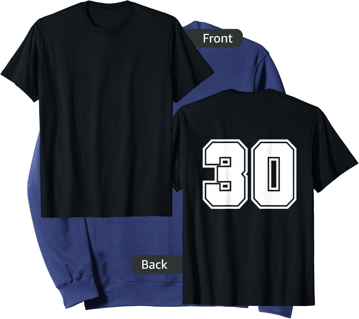 Number 30 No. Thirty #30 Sports Jerseys Player Sweatshirt - Sweatshirt | Navy