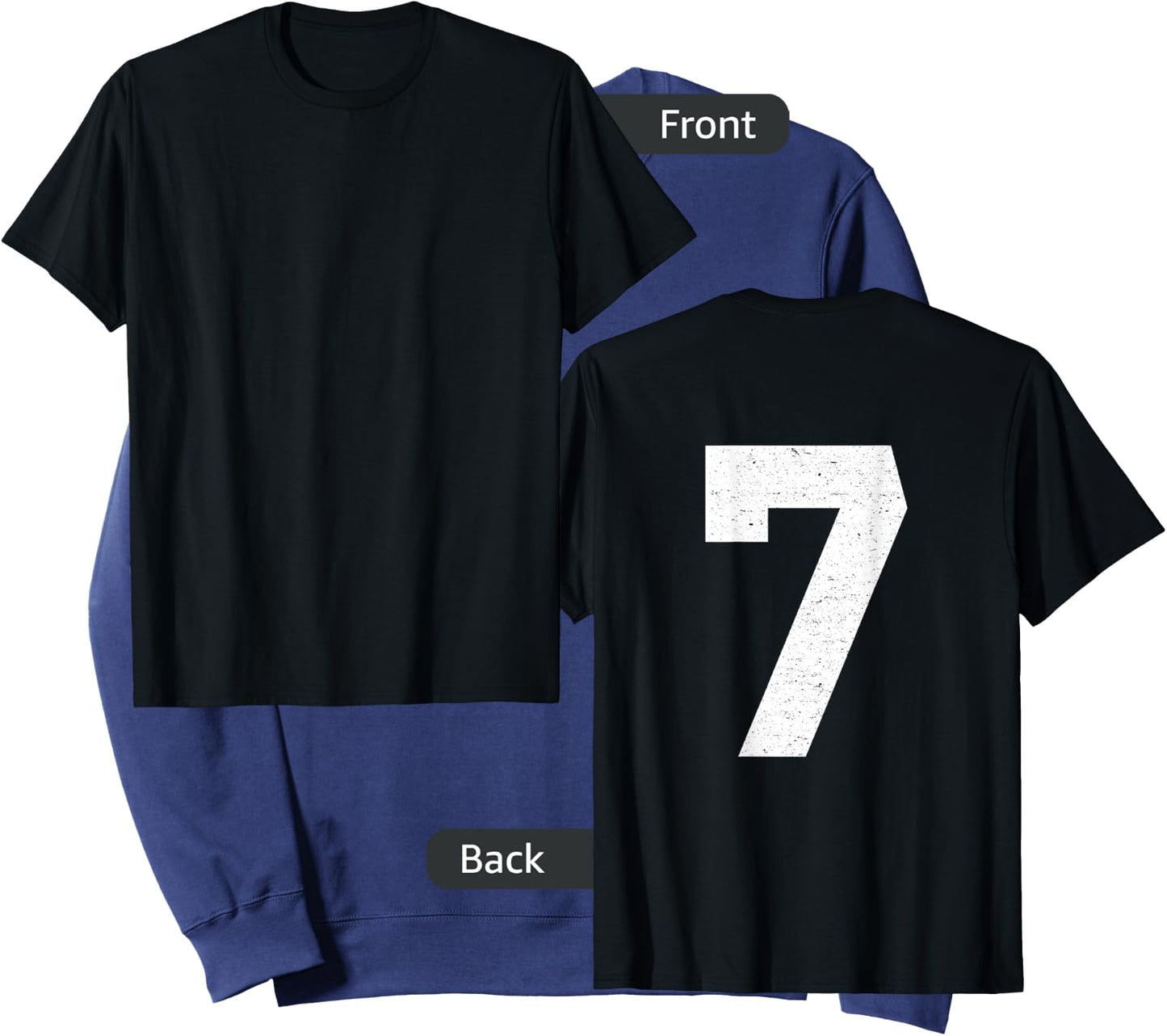 #7 Jersey Uniform Varsity Sports Number, 7th Birthday Sweatshirt - Sweatshirt | Navy