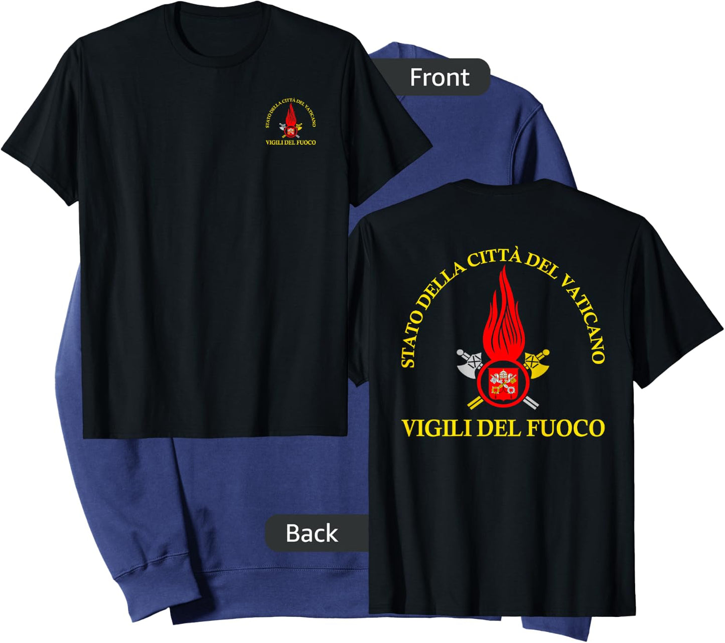 Italian Firefighter Vigili Del Fuoco Vatican Rome Sweatshirt - Sweatshirt | Navy
